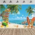 thumbnail image 2 of OFILA Summer Birthday Backdrop 12x8ft Fabric Hawaiian Luau Party... 2 of 11