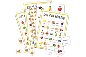 CIAEXRN Fruit Bingo Game Cards 24 Players Birthday Bingo Game for Adults Family Vacation, Outdoor Indoor Activities Card Games Gifts for Fruit Food Party Summer Party/05