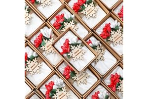 Demissle 30 Pcs Christmas Mini Scented Soap Christmas Party Favors Gifts Handmade Natural Xmas Soap Favors for Guests in Bulk for Xmas New Year Party