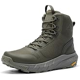 NORTIV 8 Men's Military Tactical Boot Zipper Lightweight | Comfortable for Work All Day Motorcycle Combat Hiking Boots Metrostrike(8-9 Inches)