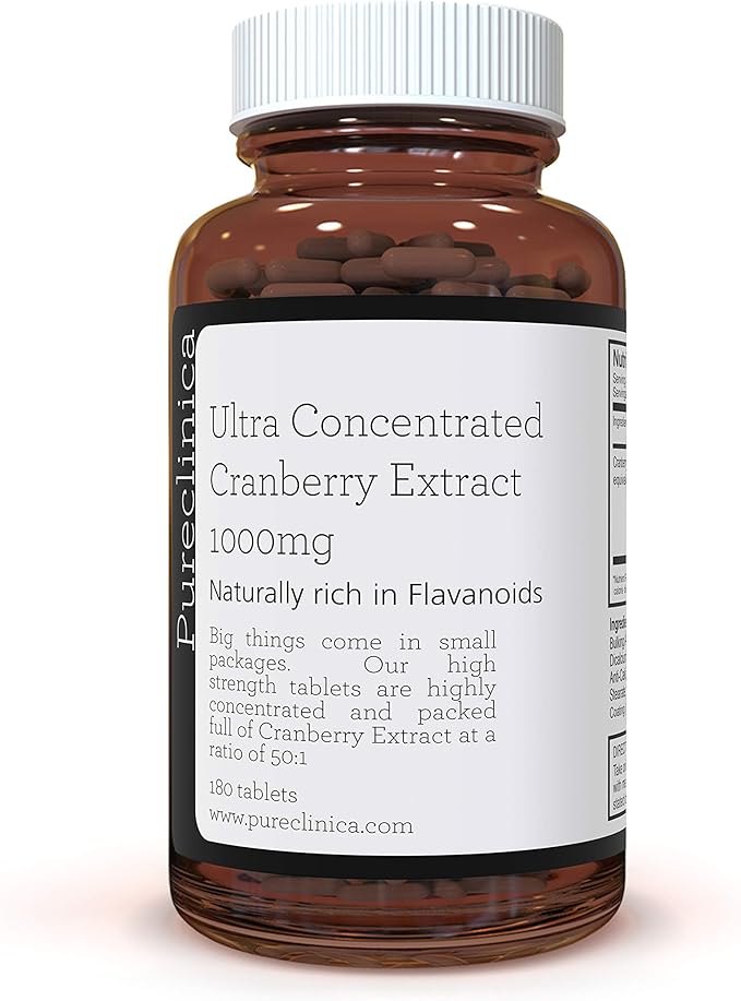 Ultra Concentrated Cranberry Extract 1000mg x 180 Tablets 6 Months