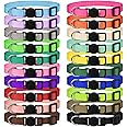 20 Pack Puppy Collars,Puppy Collars for Small Puppies Litter Safety Buckle Soft Nylon Whelping Collars Newborn Puppy Collars for Litter Puppies Collars(S)