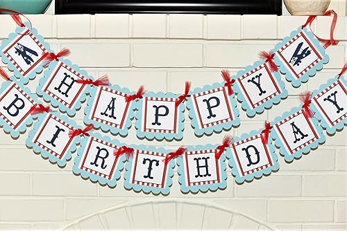 Amazon Com Light Baby Blue And Red Vintage Airplane Happy