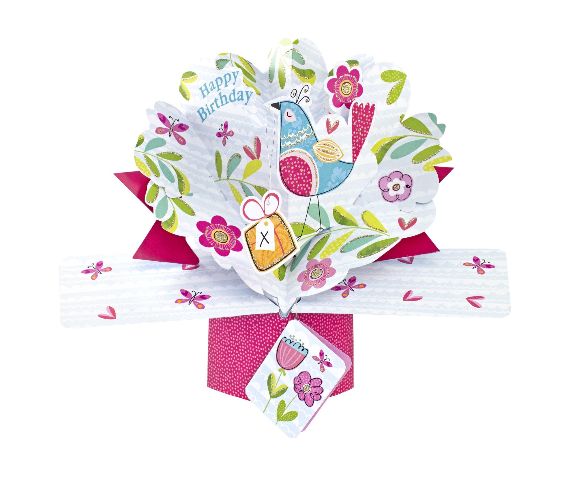 Second Nature Pop Ups Nature Birthday Birds Pop Up Greeting Card - POP126