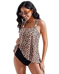 RXRXCOCO Women Tankini Bathing Suits Ruffle High