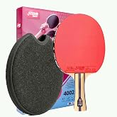 DHS Ping Pong Paddles with Fabric Paddle Cover Case，Sticky Rubber for Max Spin, 7-Ply Wood Table Tennis Racket, Tournament Ready