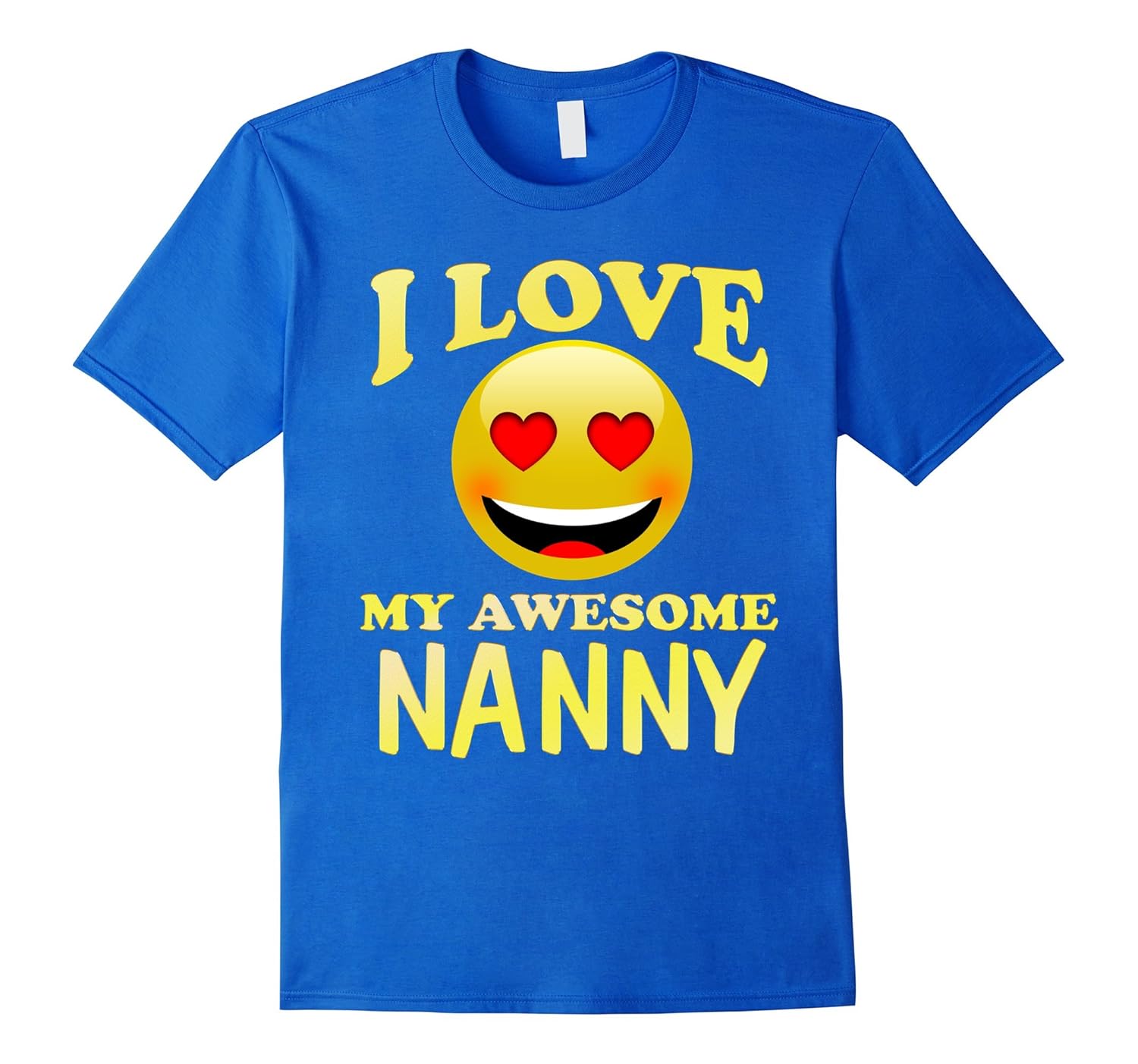 Heart Face Family Group Shirt I Love My Awesome Nanny-anz