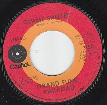 Grand Funk - 45vinylrecord Gimme Shelter/I Can Feel Him In The Morning (7"  45 w/PS) - Amazon.com Music