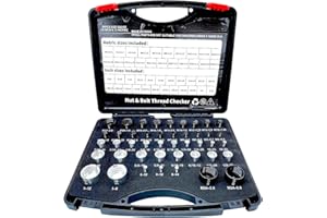 A&O MERCANTILE Upgraded 44 Nut and Bolt Thread Checker, Accurate Male/Female Bolt Size Finder & Thread Gauge, Durable Bolt and Nut Identifier Gauge, Thread Size Checker Tool for Tight Spaces and DIY.