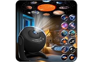 FlyLily Galaxy Projector for Bedroom, 13 in 1 Planetarium Star Projector with Solar System & Constellation, 360° Rotating Galaxy Light, Space Night Light for Kids Adults Gifts