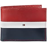 Tommy Hilfiger Men’s Leather Bifold Wallet Slim RFID Blocking Travel Wallet for Everyday Use