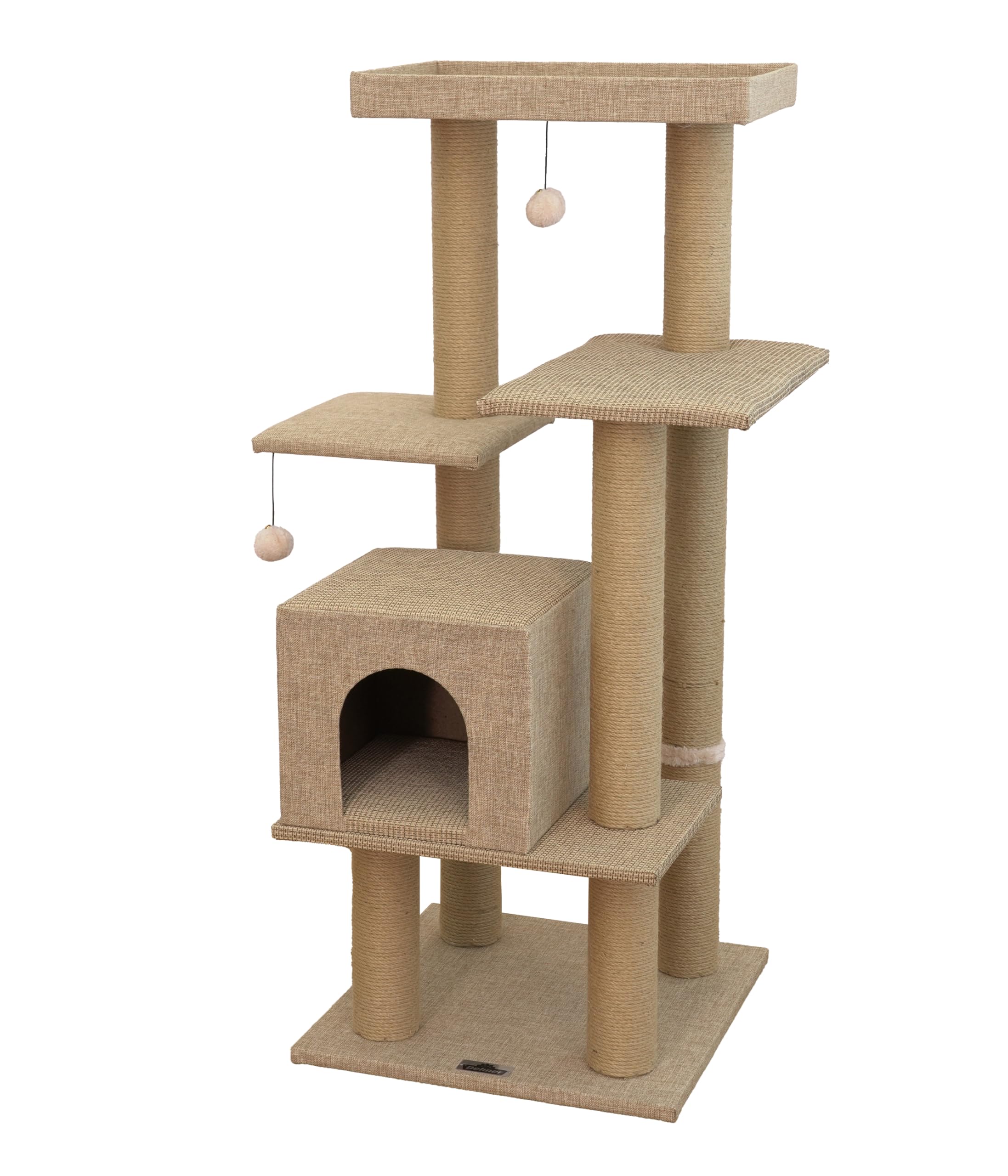 Dehner Nele Cat Scratching Post Approx. 122 x 50 x 50 cm, jute beige.