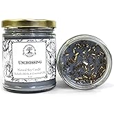 Uncrossing 9 oz Soy Herbal Spell Candle | Hexes, Curses, Jinxes, Negativity & Purifcation Rituals | Hoodoo Wiccan Pagan Conjure Magick