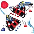 SKIP NN' HOLE Original Fun Stonne Skipping Meets Pool Cornhole Game Floating | for All Ages | Fun Swimming Pool Game for Adults and Family | Easy Setup, Durable, Portable Water and Lake Toy |