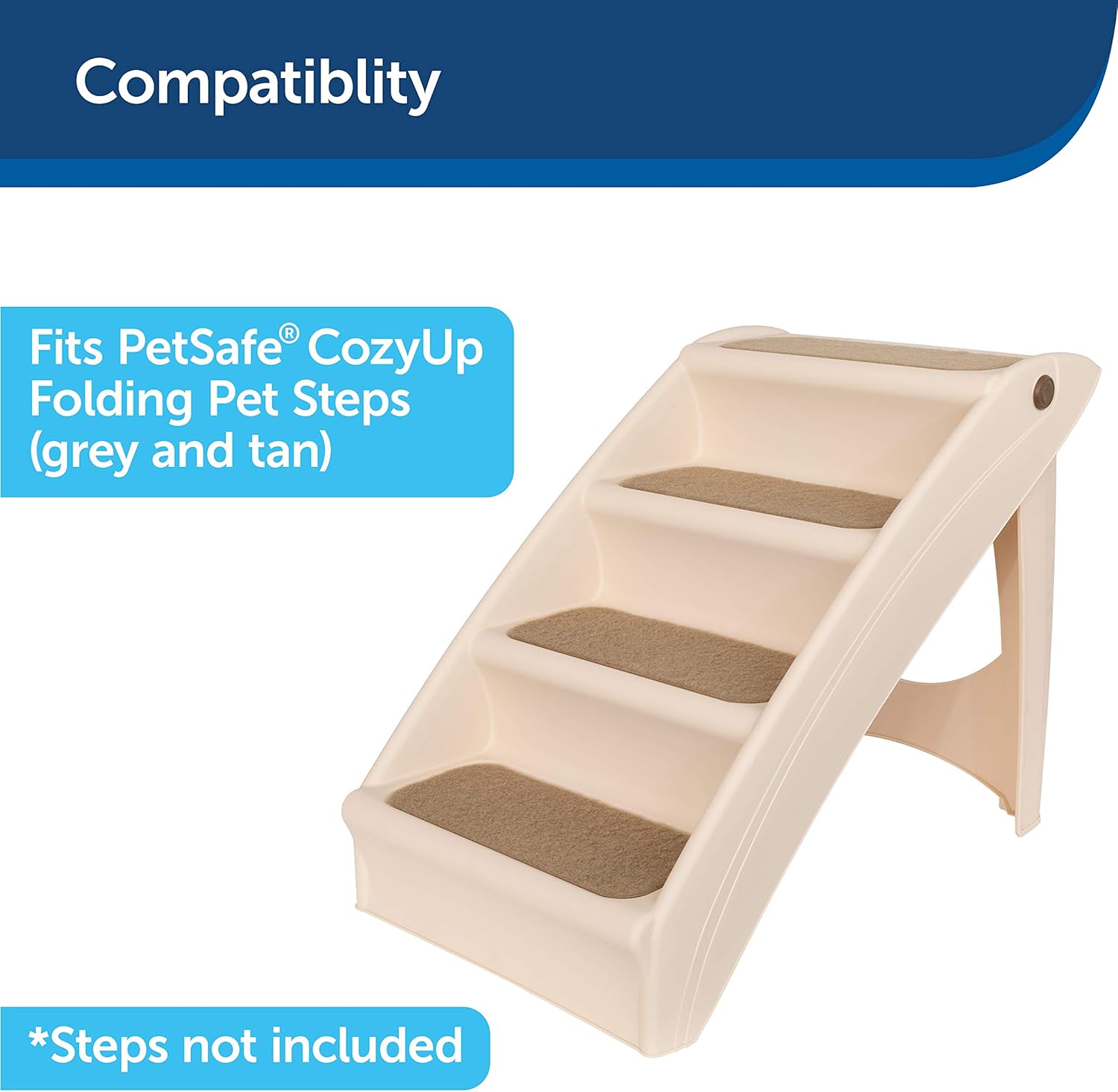 PetSafe Replacement Fabric Covers for CozyUp Folding Pet Steps, Tan : Pet Supplies