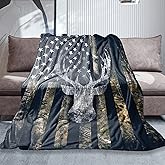 DongDongQiang Hunting Blanket for Men Camo Buck Deer Throws Blanket Super Soft Cozy Warm Gift Blanket for Couch Chair Bed Sofa Office,50X60inches