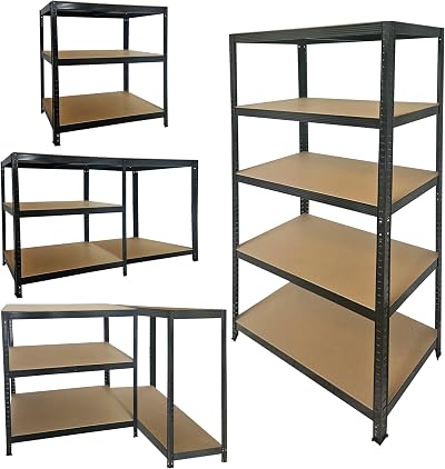 Nassboards Garage Shelving Unit 180cm 5-Shelf Boltless Heavy Duty 875kg