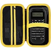 Peyyargo Case Compatible with Brother P-Touch PTH110 / PTH111 Pro / PTE110 Portable Monochrome Label Maker (Black+Yellow Zipper)