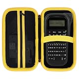 Peyyargo Case Compatible with Brother P-Touch PTH110 / PTH111 Pro / PTE110 Portable Monochrome Label Maker (Black+Yellow Zipper)
