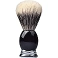 JEQUIL&CORENVEO Fine Silvertip Badger Bristle Shaving Brush, With Heavy Weight Resin Base (Curved Top)