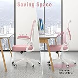 naspaluro Office Chair Ergonomic Desk Chair 90° Flip-Up Armrest Pink view 3