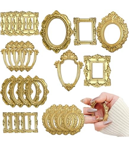 Amazon.com - Yulejo 10 Pcs Vintage Gold Mini Frames Set, Baroque