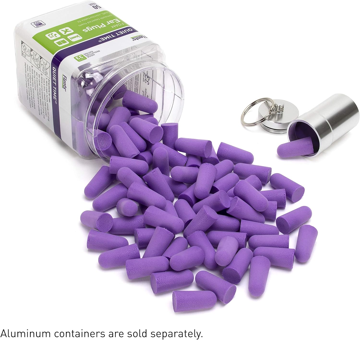 Flents Ear Plugs, 50 Pair, Ear Plugs for Sleeping, Snoring, Loud Noise, Traveling, Concerts, Construction, & Studying, NRR 33: Health & Personal Care
