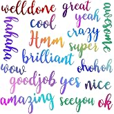 Patelai 18 Pcs Modal Die Cut Words Metal Cutting Dies Carbon Steel Making | Carbon Steel Inspirational Word Stencils, Embossing Scrapbook Template for Scrapbook Album, DIY Paper Craft Decorations
