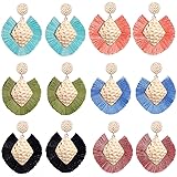 SYNLIN 6 Pairs Boho Fringe Earrings Set for Women