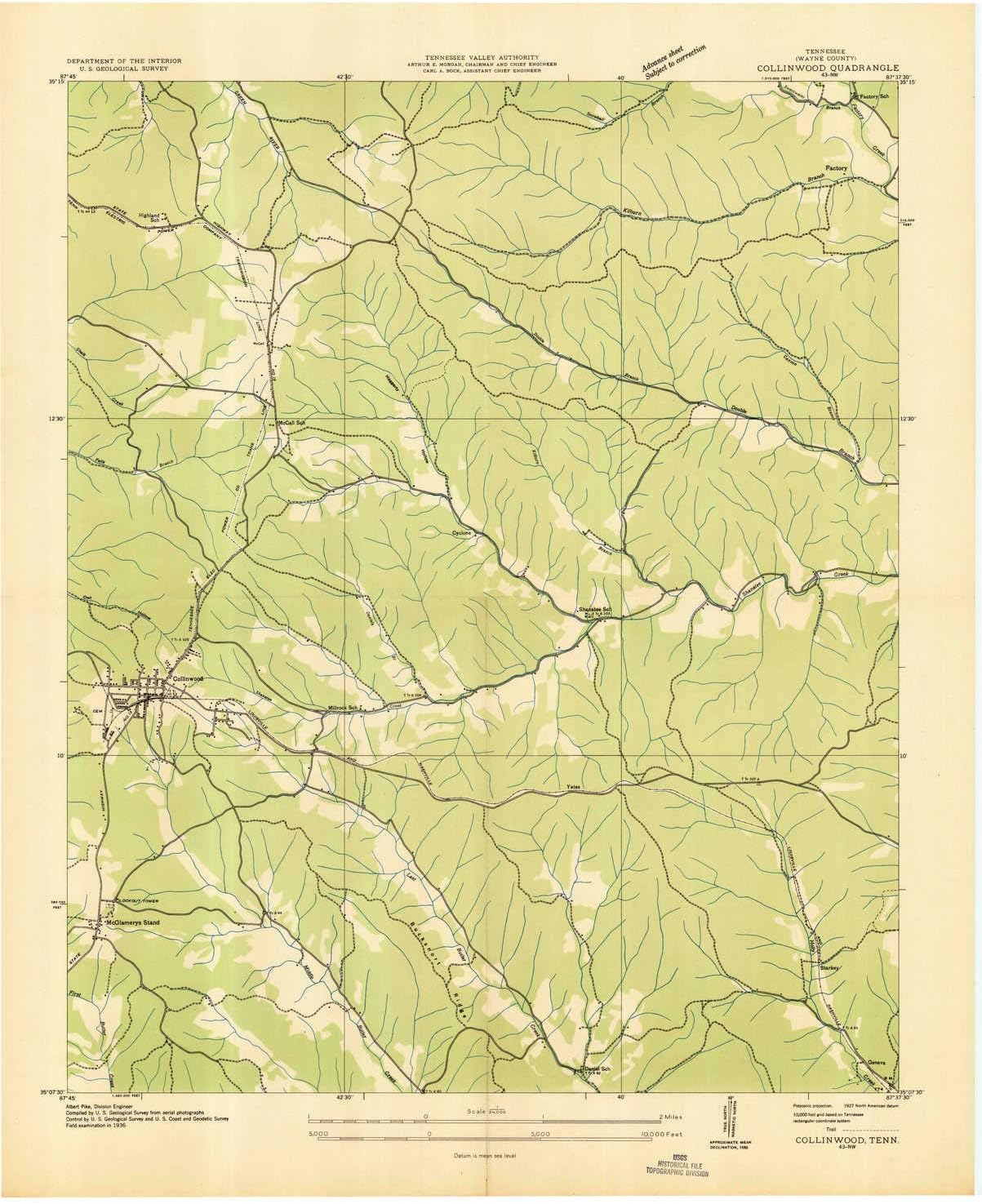 YellowMaps Collinwood TN topo map, 124000 Scale, 7.5 X 7.5