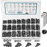 Besitu 1760pcs M2 M3 M4 M5 Metric Screw Assortment, Grade 12.9 Alloy Steel Hex Socket Head Cap Metric Bolts and Nuts Kit, Bla