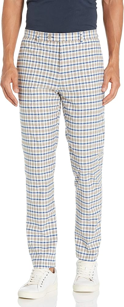 paisley and gray plaid pants