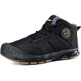 Mens Snow Boots, Mens Winter Boots, Mens Winter Trekking Snow Boots, Winter Boots for Men Waterproof Fur Lined Warm Winter Boots Men Lace up Snow Ankle Shoes Outdoor Anti-Slip Lightweight Hiking Boot
