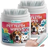 EcoEarth Premium Teeth Cleaning Wipes for Dogs & Cats 100 Pcs