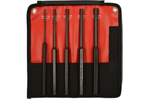MAYHEW TOOLS Mayhew Pro 62065 5Piece Pin Punch Set with Extra Long Pin Lengths