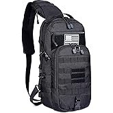 G4Free EDC Bag Tactical Sling Bag Backpack Molle Chest Shoulder Assault Pack Rectangular Outdoor Daypack