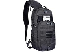 G4Free EDC Bag Tactical Sling Bag Backpack Molle Chest Shoulder Assault Pack Rectangular Outdoor Daypack