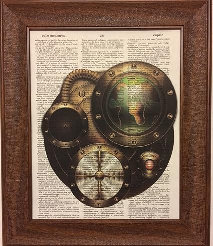 Amazon Com Steampunk Cd Player Dictionary Book Page Artwork