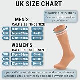 360 RELIEF Compression Socks 15-20 mmHg Beig e with White Lines S/M + Laundry view 3