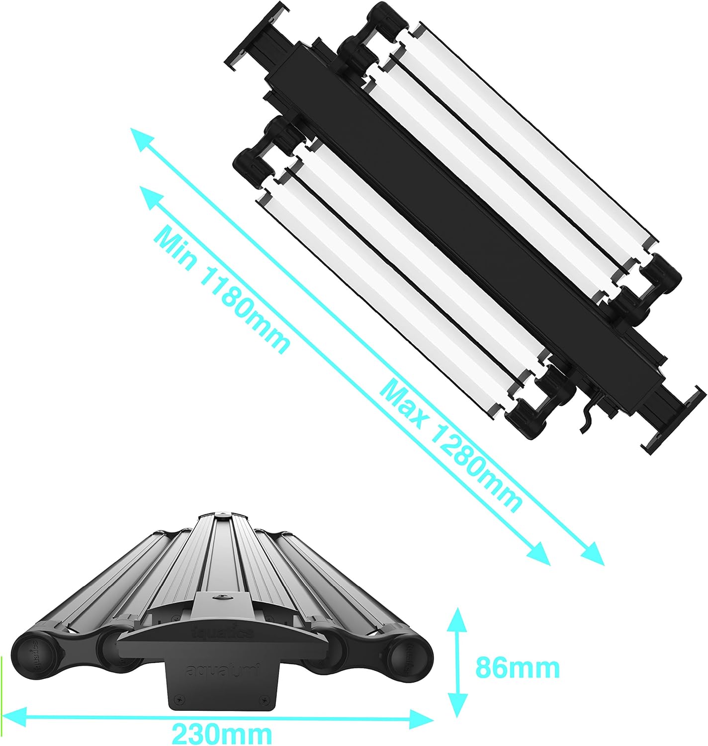 iQuatics 4 Tube 120cm T5 Light Unit - Juwel High Lite Compatible, Rio 240, Rio 350, Panorama 200. Free Bulbs and Reflectors - Image 4
