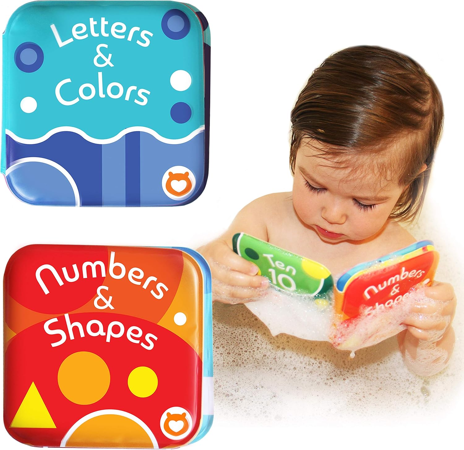 Alphabet & Numbers Books by Baby Bibi. Baby Bath Books Pack of 2. Bath