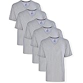 Hanes Men's V-Neck Undershirts, Tag-Free 100% Cotton Multipack Tall Size Basics Soft T-Shirts