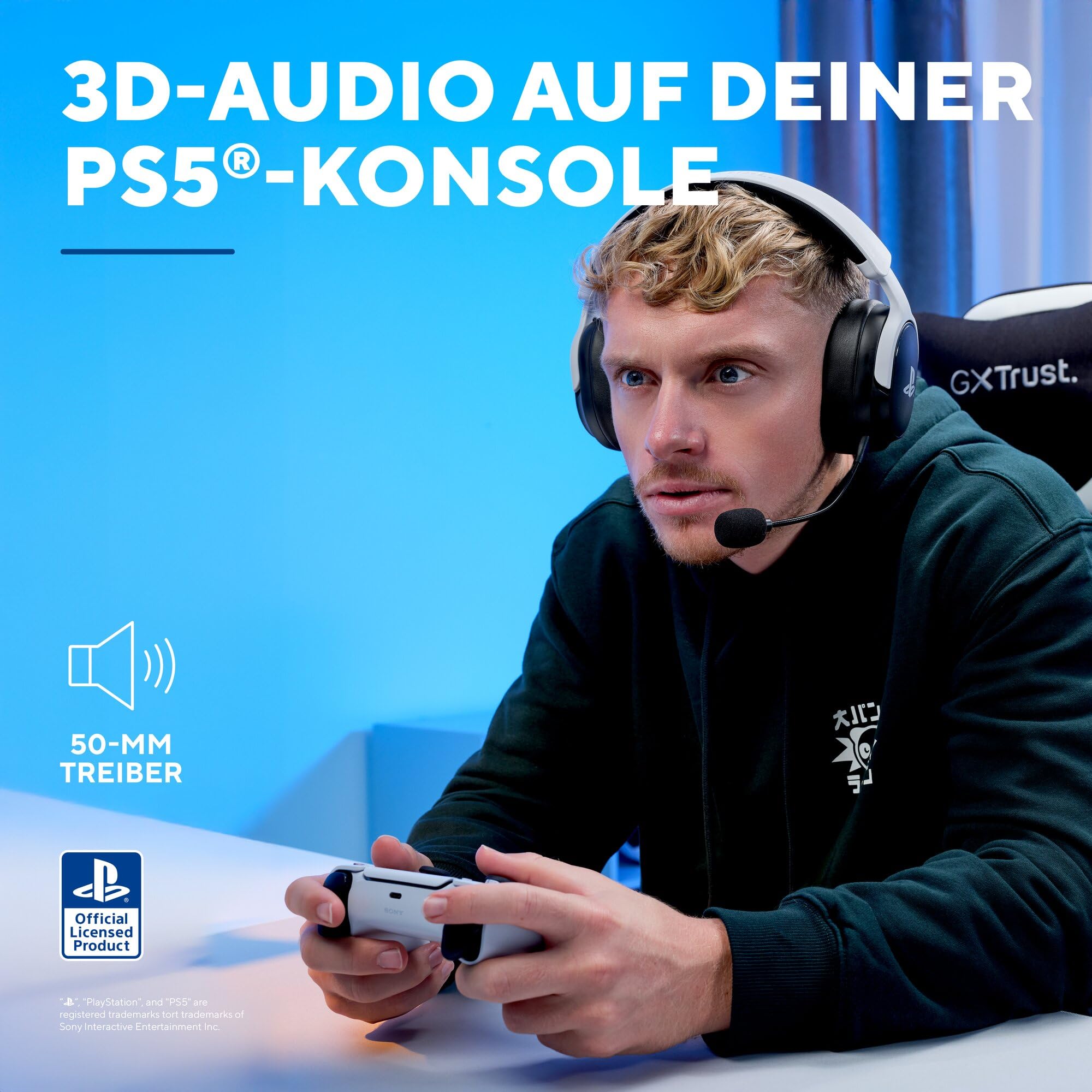 GXTrust Forta Kabelloses Gaming Headset Lizenziert für PlayStation 5 4