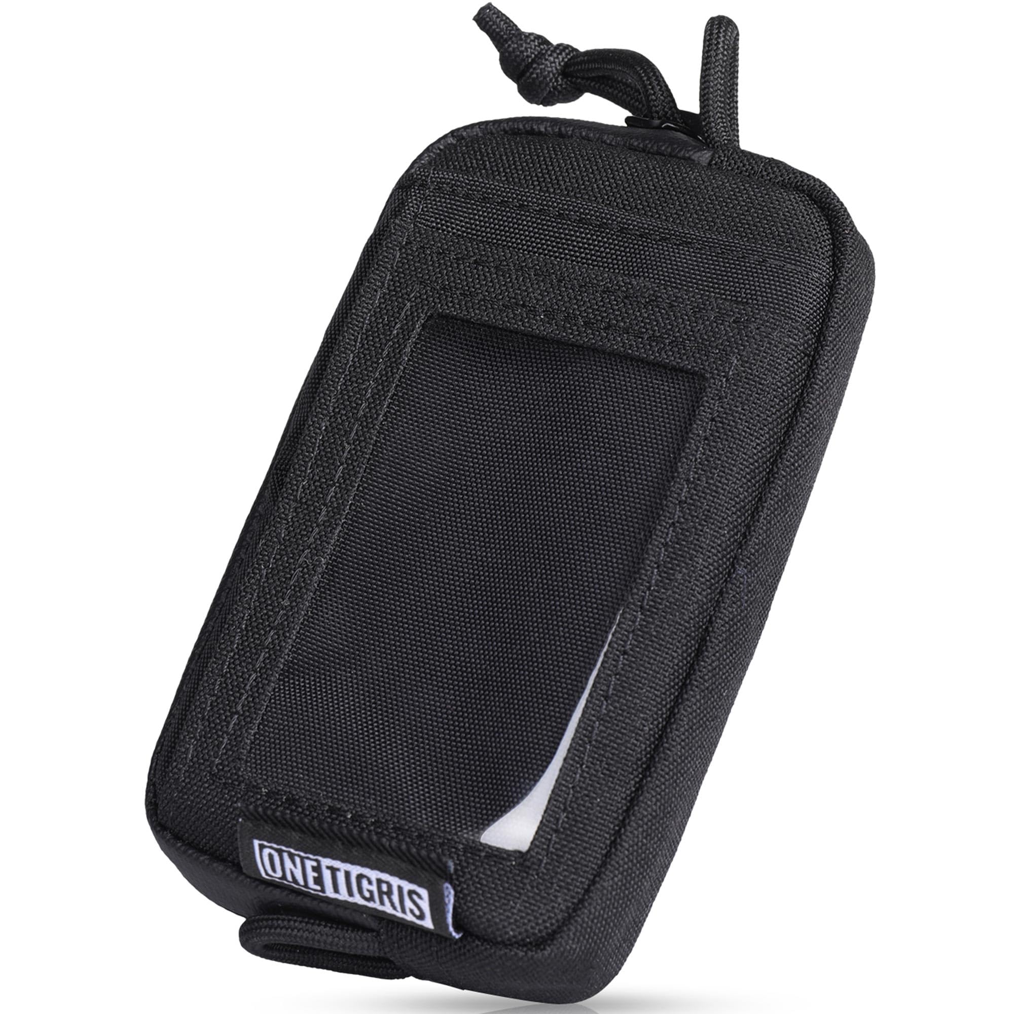 OneTigris Front Pocket Wallet with Zippers Small Coin Purse Tactical Wallet Nylon Minimalist Wallets for Men Women,Black — image 1