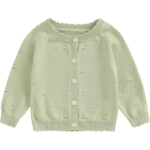 Ledy Champswiin Toddler Baby Girl Valentines Sweater Hearts Embroidery Cardigan Sweater Chunky Coat Infant Girl Knit Sweater