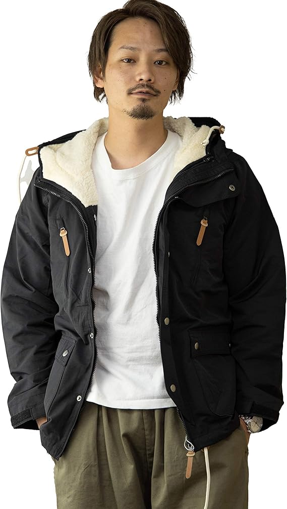 Amazon ナイラス Nylaus マウンテンパーカー メンズ 3way 裏ボア タスラン ベージュ 黒 カーキ マンパー マウンテンジャケット マウンテンコート ボアベスト アウター トップス カジュアル アウトドア レトロ お洒落 ベスト 通販