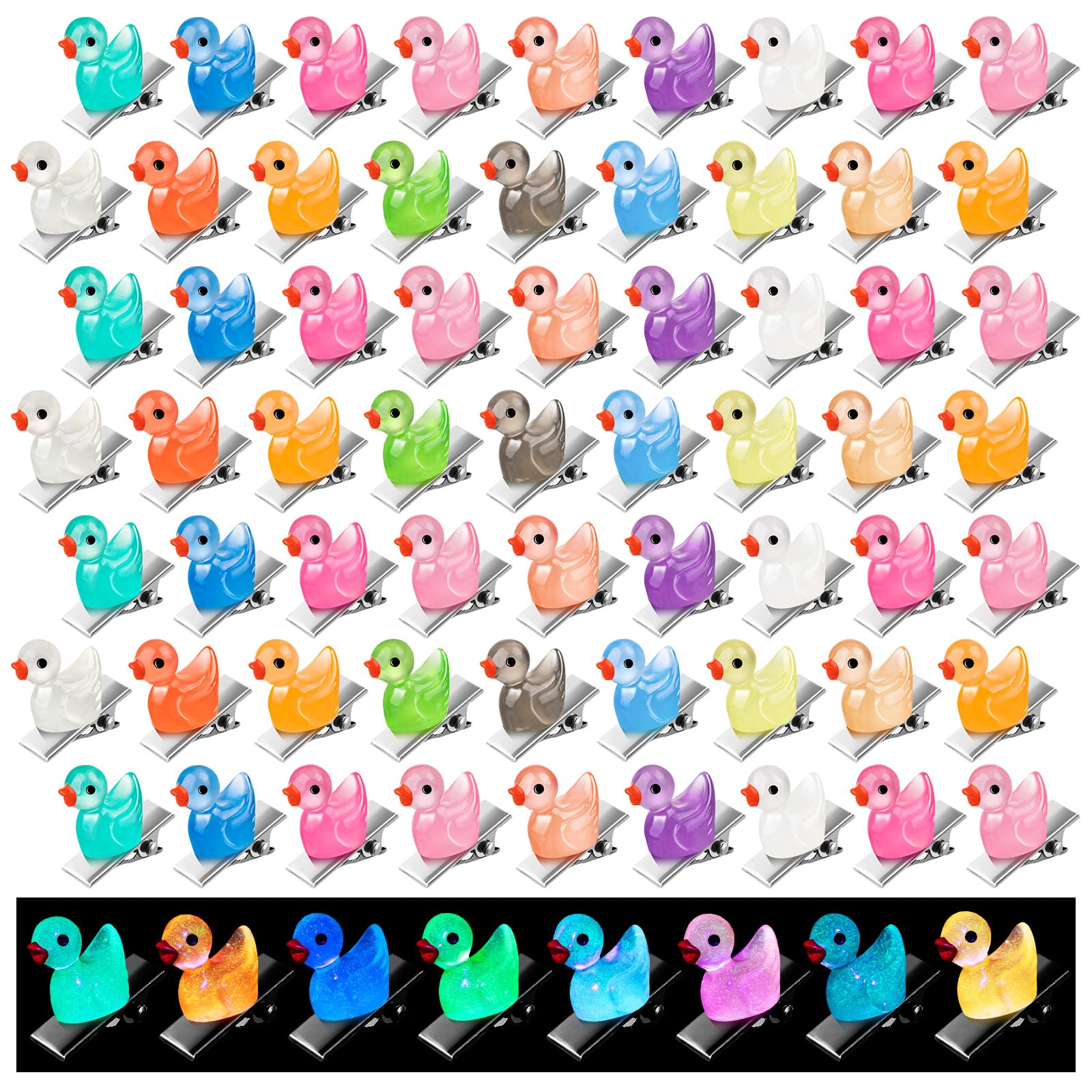 Photo 1 of 126Pcs Sprouts Rave, Mini Duck Sprouts Rave Clips Festival for Girls Party Supplies