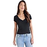 Splendid Women's Faye 1x1 V Neck Tee