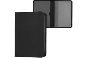 kwmobile Registration and Insurance Holder - Car Document Holder for Vehicle Documents and Cards - PU Leather - Black