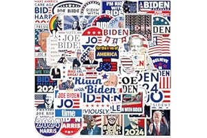 TWGOGOTIC Biden Harris 2024 Sticker 50Pcs Joe Biden Stickers American Flag Waterproof Vinyl Stickers for Water Bottles Laptop Computer Skateboard Guitar Kids Teens (Biden)